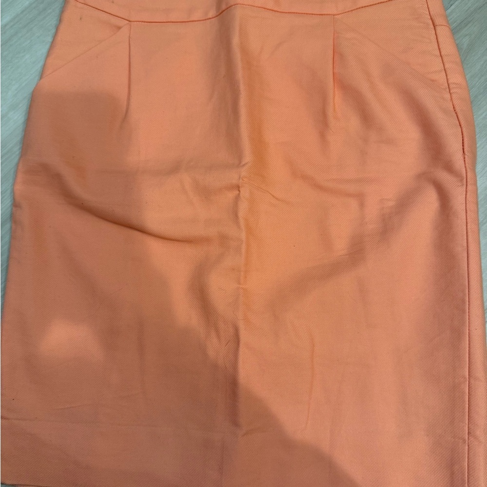 J. Crew Vibrant Orange Pencil Skirt